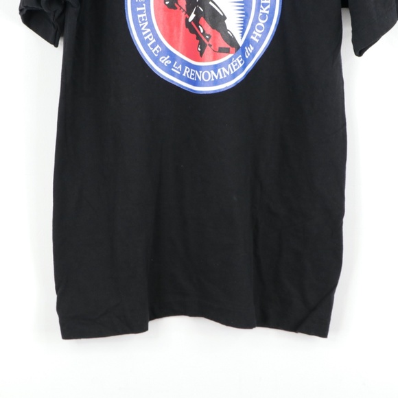 Vintage 90s Hockey Hall of Fame NHL T Shirt Black - Picture 3 of 8